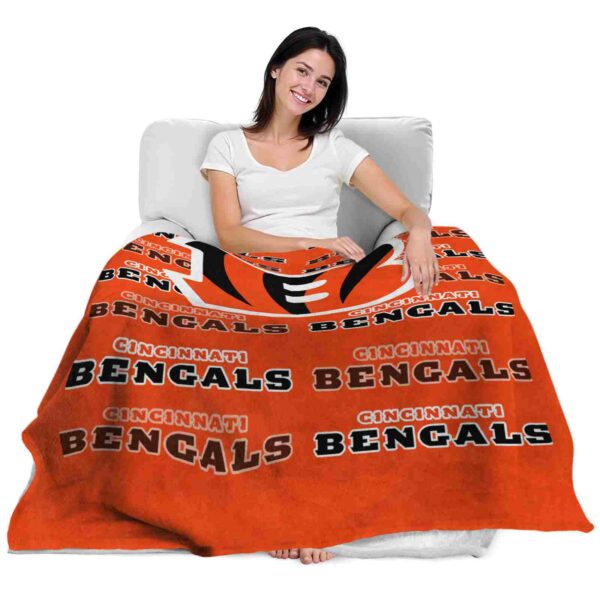 cincinnati bengals fan pride orange blanket latest model