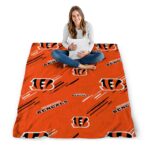 cincinnati bengals fan spirit orange blanket high quality