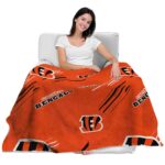 cincinnati bengals fan spirit orange blanket latest model