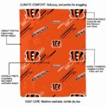 cincinnati bengals fan spirit orange blanket new arrival