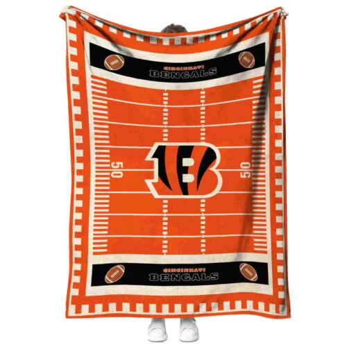 cincinnati bengals football field orange blanket best selling