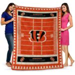 cincinnati bengals football field orange blanket fashion forward