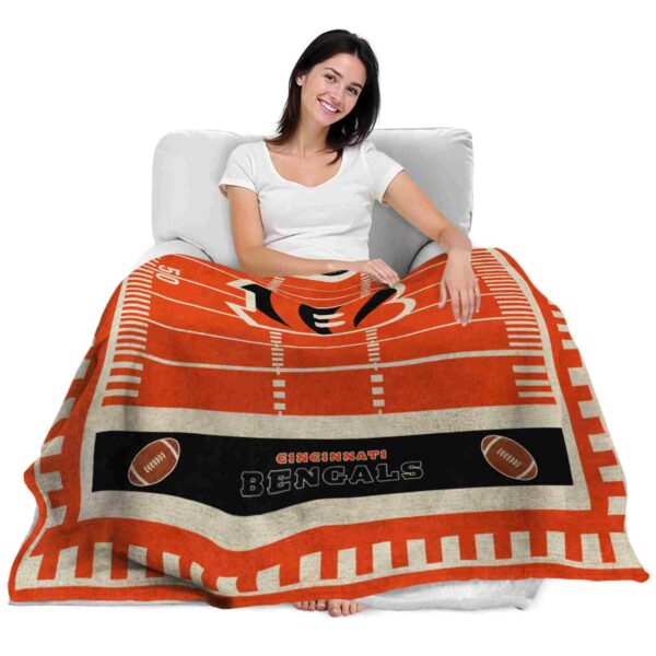 cincinnati bengals football field orange blanket latest model