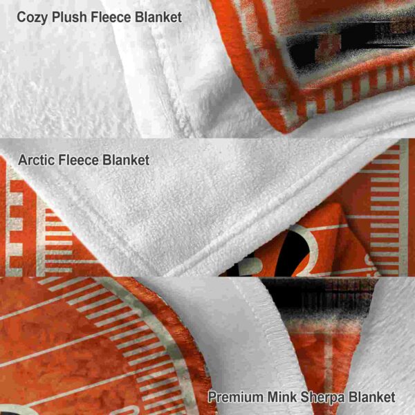 cincinnati bengals football field orange blanket premium grade