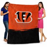 cincinnati bengals gradient dots orange blanket best selling
