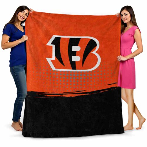cincinnati bengals gradient dots orange blanket fashion forward
