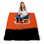 cincinnati bengals gradient dots orange blanket best selling
