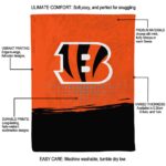 cincinnati bengals gradient dots orange blanket best selling