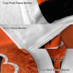 cincinnati bengals gradient dots orange blanket best selling