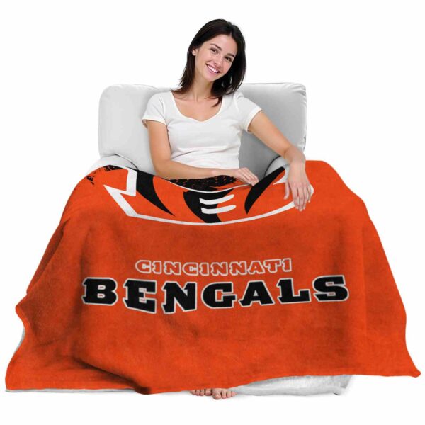 cincinnati bengals grunge texture orange blanket latest model