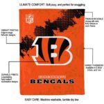 cincinnati bengals grunge texture orange blanket new arrival
