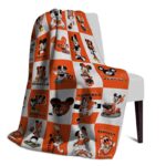 cincinnati bengals mickey minnie orange white blanket top rated