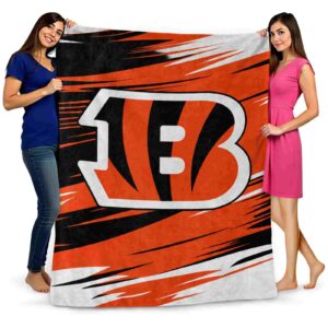 cincinnati bengals paint streaks orange white blanket fashion forward