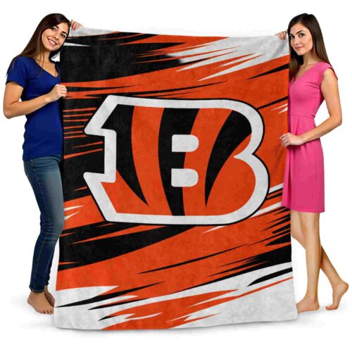 cincinnati bengals paint streaks orange white blanket fashion forward