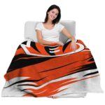 cincinnati bengals paint streaks orange white blanket latest model