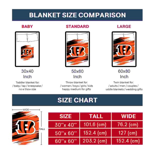 cincinnati bengals paint streaks orange white blanket trendy