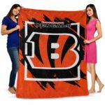 cincinnati bengals splatter effect orange blanket best selling