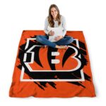 cincinnati bengals splatter effect orange blanket best selling
