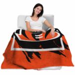 cincinnati bengals splatter effect orange blanket best selling