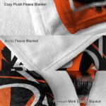 cincinnati bengals splatter effect orange blanket best selling