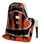 cincinnati bengals splatter effect orange blanket best selling