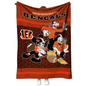 cincinnati bengals three musketeers orange blanket best selling