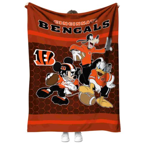 cincinnati bengals three musketeers orange blanket best selling