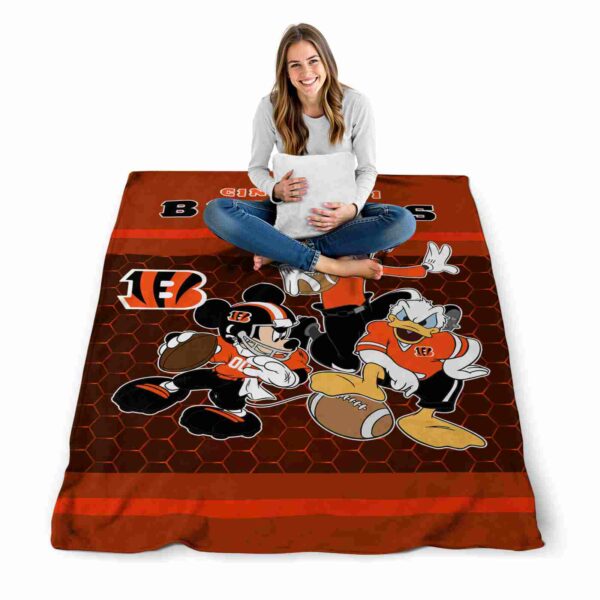 cincinnati bengals three musketeers orange blanket high quality