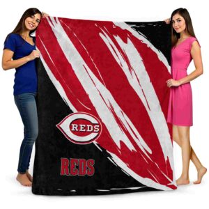 cincinnati reds brushstrokes red white blanket fashion forward