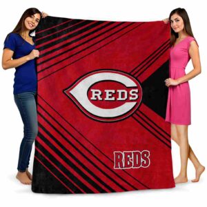 cincinnati reds diagonal stripes red blanket fashion forward
