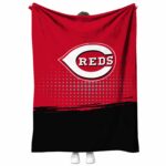 cincinnati reds gradient dots red blanket best selling