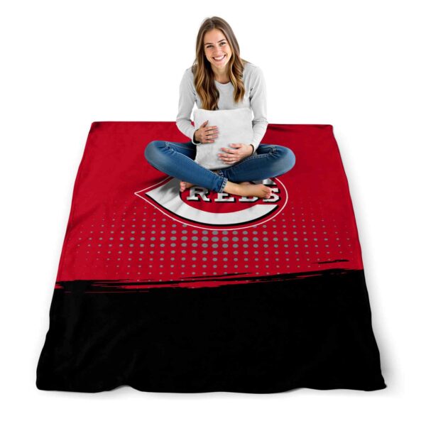 cincinnati reds gradient dots red blanket high quality