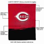 cincinnati reds gradient dots red blanket new arrival