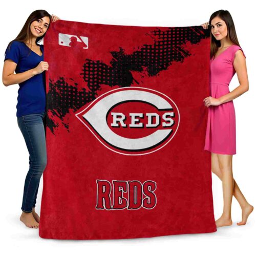 cincinnati reds grunge texture red blanket fashion forward