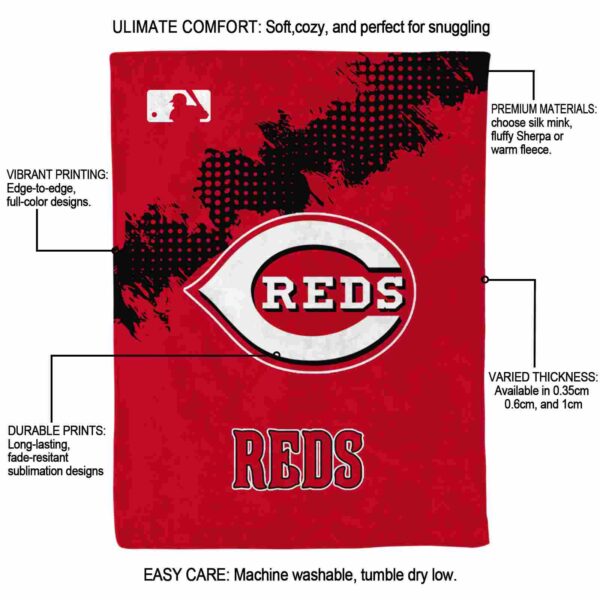 cincinnati reds grunge texture red blanket new arrival