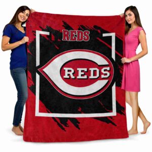 cincinnati reds splatter effect red blanket fashion forward