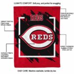 cincinnati reds splatter effect red blanket new arrival