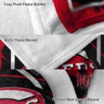 cincinnati reds splatter effect red blanket premium grade