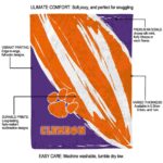 clemson tigers brushstrokes orange white blanket new arrival