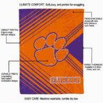 clemson tigers diagonal stripes orange blanket best selling