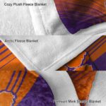 clemson tigers diagonal stripes orange blanket best selling