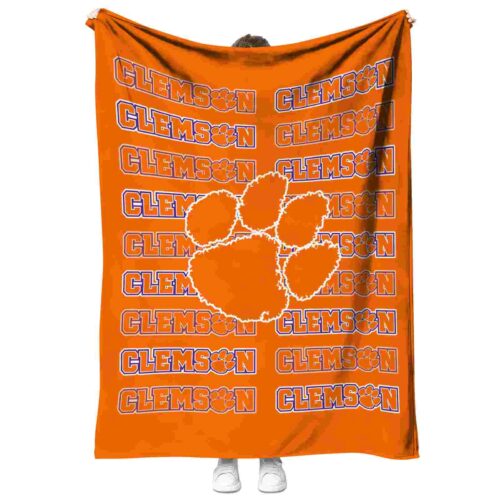 clemson tigers fan pride orange blanket best selling