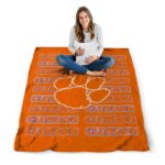 clemson tigers fan pride orange blanket high quality