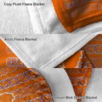 clemson tigers fan pride orange blanket premium grade
