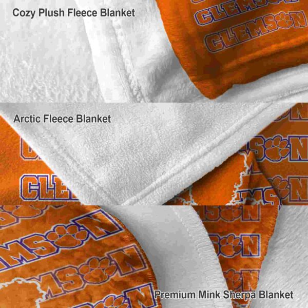 clemson tigers fan pride orange blanket premium grade