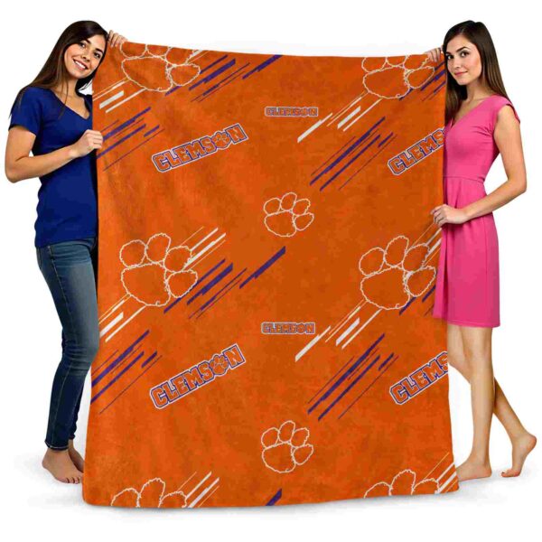 clemson tigers fan spirit orange blanket fashion forward