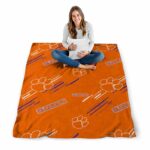 clemson tigers fan spirit orange blanket high quality
