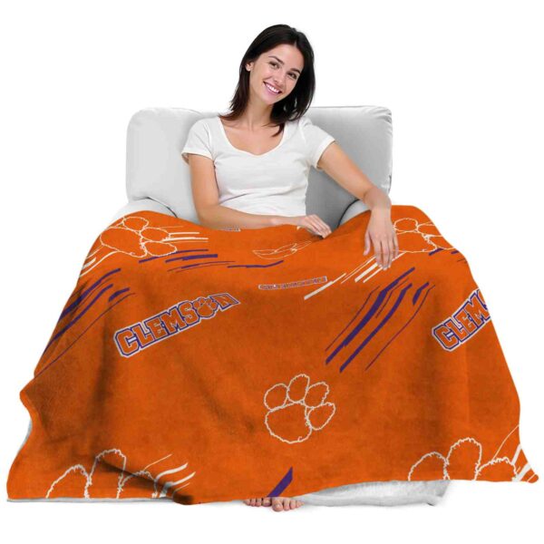 clemson tigers fan spirit orange blanket latest model