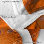 clemson tigers fan spirit orange blanket premium grade