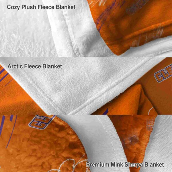 clemson tigers fan spirit orange blanket premium grade